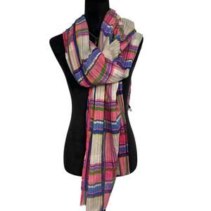 EUC - Talbots Plaid Cotton Scarf